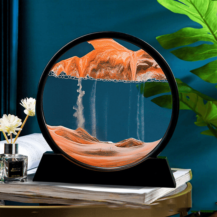 3D Moving Sand Art Hourglass – Decorative Deep Sea Sandscape Display for Home & Office