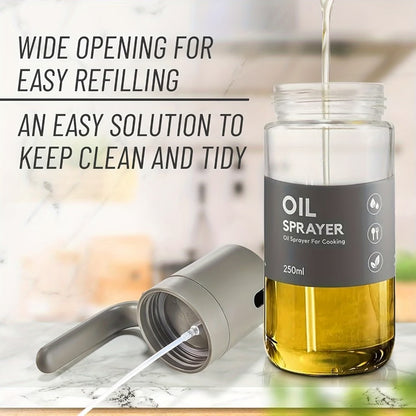 Glass Oil Spray Bottle Cruet Dispenser Set, Kitchen Gadgets, Extra Virgin Olive Oil Sprayer for Camping