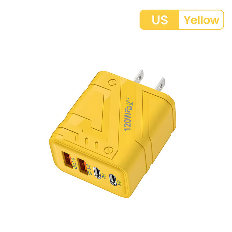 4 Port USB C PD Charger Fast Charging Multiport Adapter with Quick Charge 3.0 Smart Safety Protection