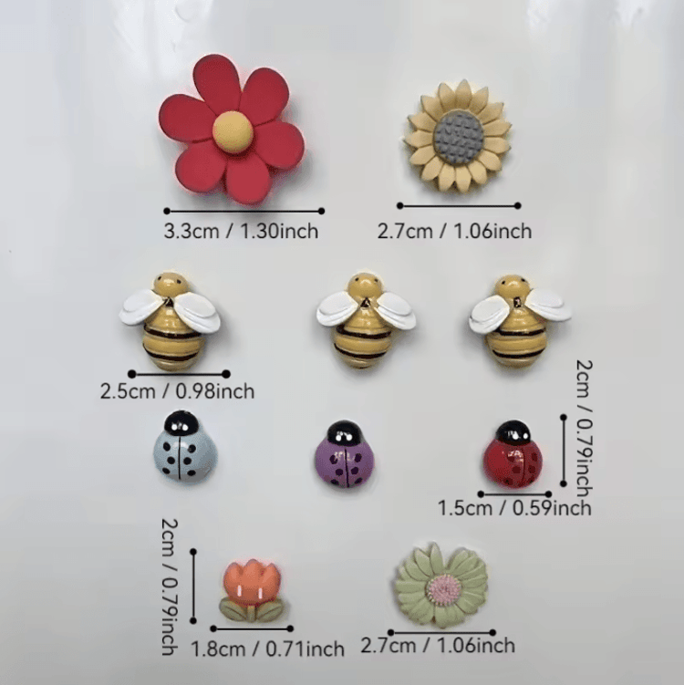 10-Piece Refrigerator Magnet Set – Strong Magnets for Kitchen, Office & Home Organization