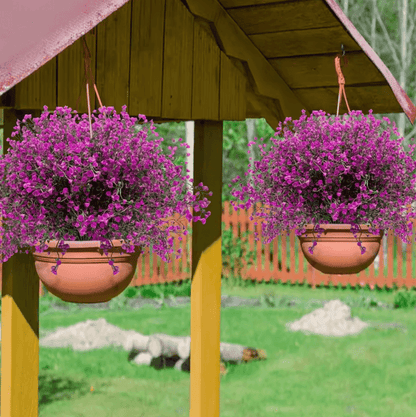 12 Bundles UV Resistant Artificial Outdoor Flowers – Lifelike Plastic Shrubs for Garden & Window Box Decor