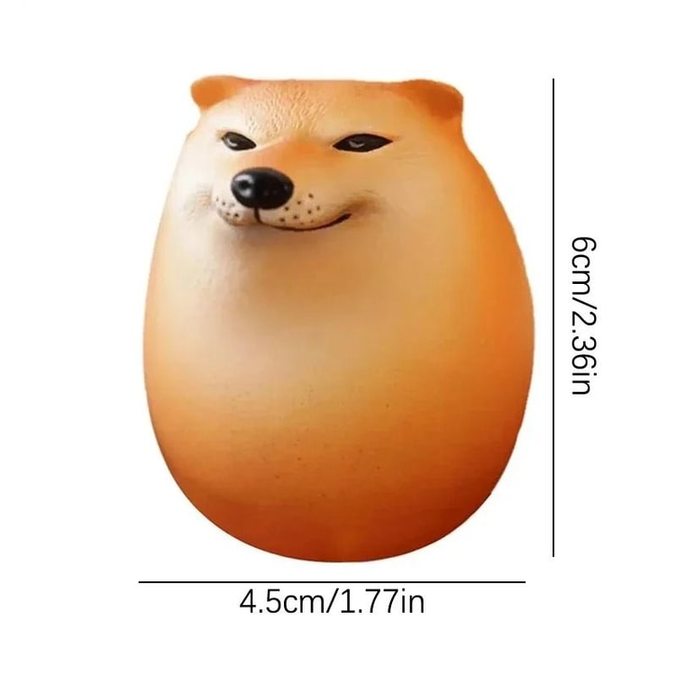 Egg-Shaped Dog Figurine – Cute PVC Desk Ornament for Home & Office Décor