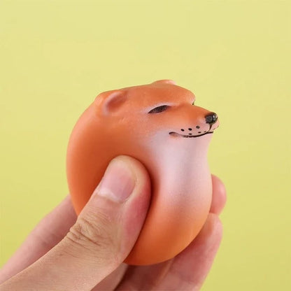 Egg-Shaped Dog Figurine – Cute PVC Desk Ornament for Home & Office Décor