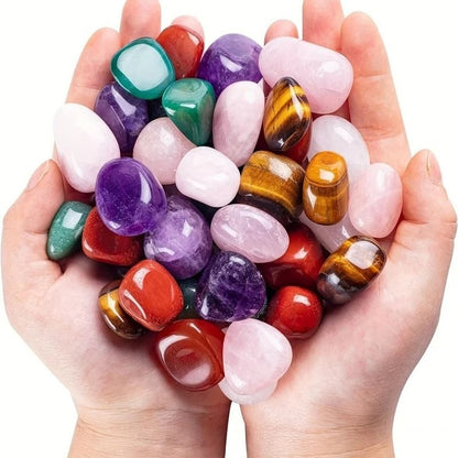 Natural Mixed Polished Stones – Decorative Tumbled Stone Set for Home, Garden & DIY Crafts