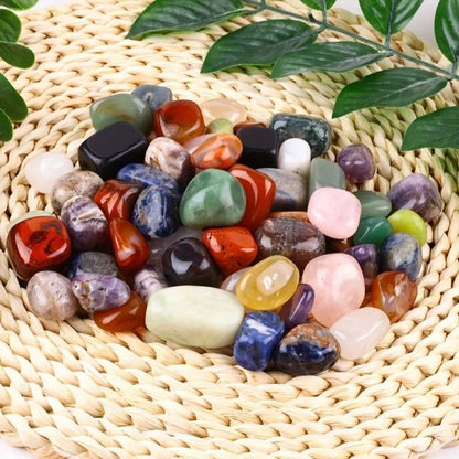 Natural Mixed Polished Stones – Decorative Tumbled Stone Set for Home, Garden & DIY Crafts