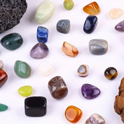 Natural Mixed Polished Stones – Decorative Tumbled Stone Set for Home, Garden & DIY Crafts
