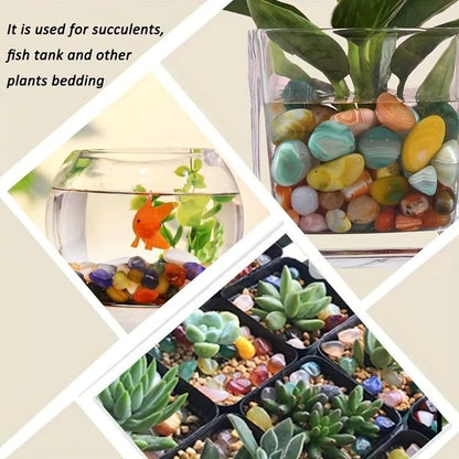 Natural Mixed Polished Stones – Decorative Tumbled Stone Set for Home, Garden & DIY Crafts