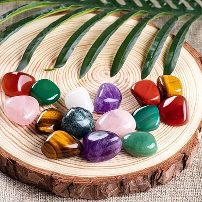 Natural Mixed Polished Stones – Decorative Tumbled Stone Set for Home, Garden & DIY Crafts