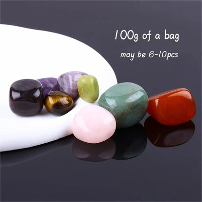 Natural Mixed Polished Stones – Decorative Tumbled Stone Set for Home, Garden & DIY Crafts