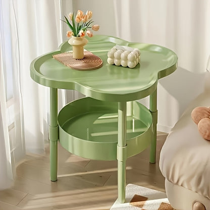 Modern Round Side Table with Storage Shelf – Space-Saving End Table for Living Room & Bedroom