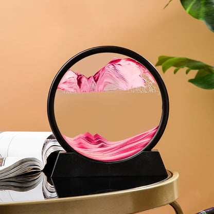 3D Moving Sand Art Hourglass – Decorative Deep Sea Sandscape Display for Home & Office