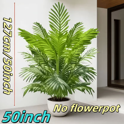 50-Inch Giant Artificial Palm Tree – Realistic Lush Tropical Plant for Indoor Outdoor Home Decor
