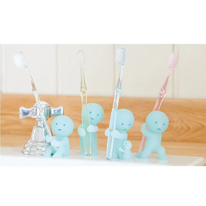 Smiski Toothbrush & Pen Holder – Cute Standing Night Light Figurine and Desktop Decoration