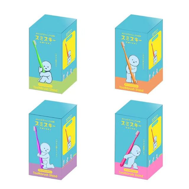 Smiski Toothbrush & Pen Holder – Cute Standing Night Light Figurine and Desktop Decoration