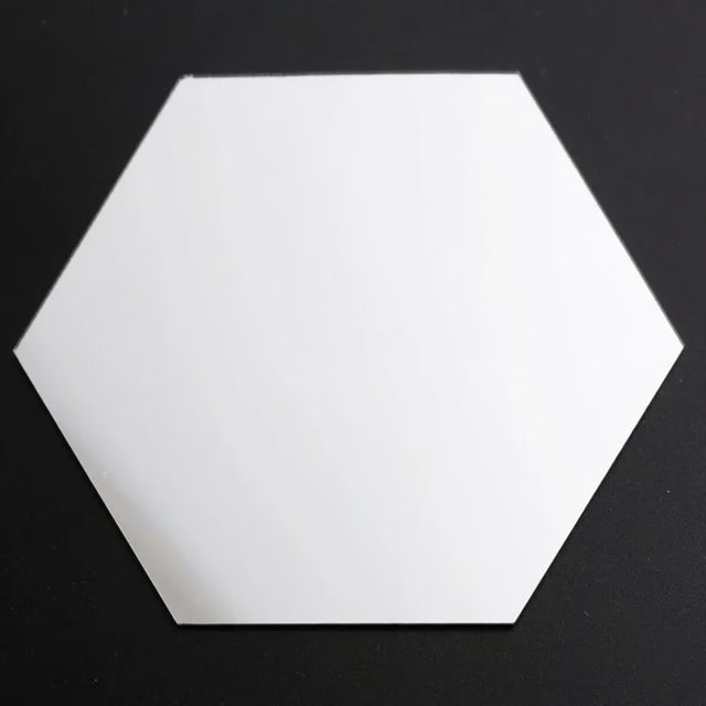 24 Pack Hexagon Acrylic Mirror Stickers Self-Adhesive 3D Wall Mosaic Tiles for Home Decor