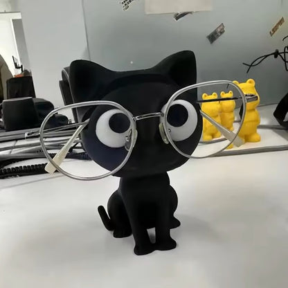 Cat Shaped Glasses Holder Stand – Eyeglasses & Sunglasses Display Rack for Desk or Nightstand