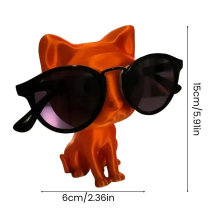 Cat Shaped Glasses Holder Stand – Eyeglasses & Sunglasses Display Rack for Desk or Nightstand