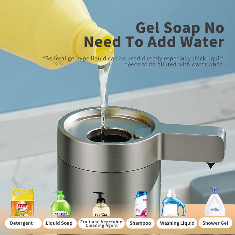 Smart Automatic Sensor Soap Dispenser, Stainless Steel Kitchen Soap Machine for Hand Sanitizer & Body Wash