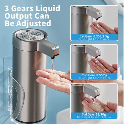 Smart Automatic Sensor Soap Dispenser, Stainless Steel Kitchen Soap Machine for Hand Sanitizer & Body Wash
